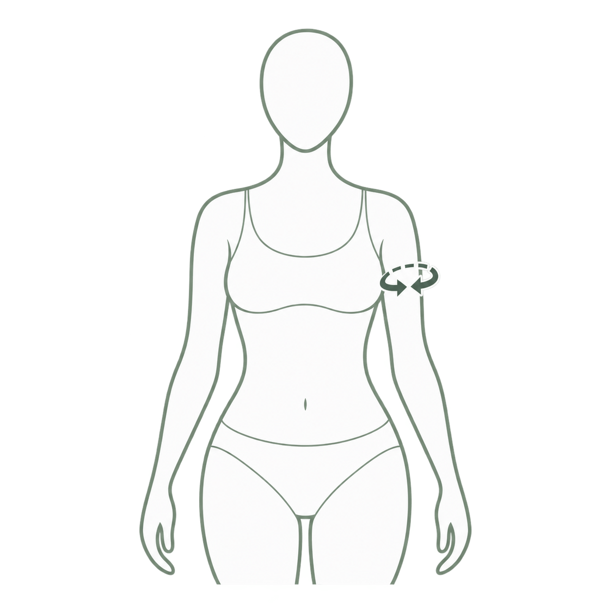 Illustration: how to measure upper arm circumference