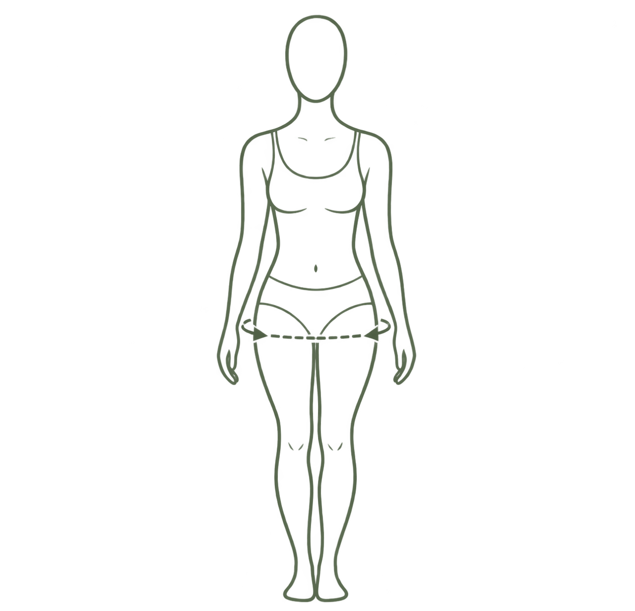 Illustration: how to measure hip circumference