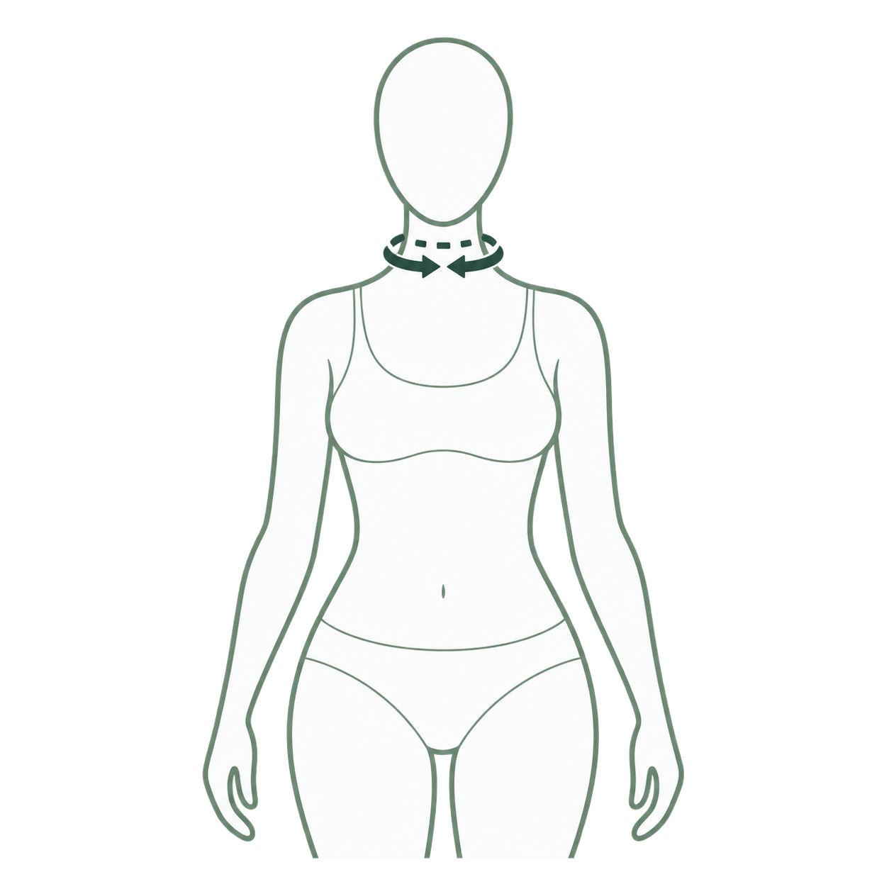Illustration: how to measure neck circumference