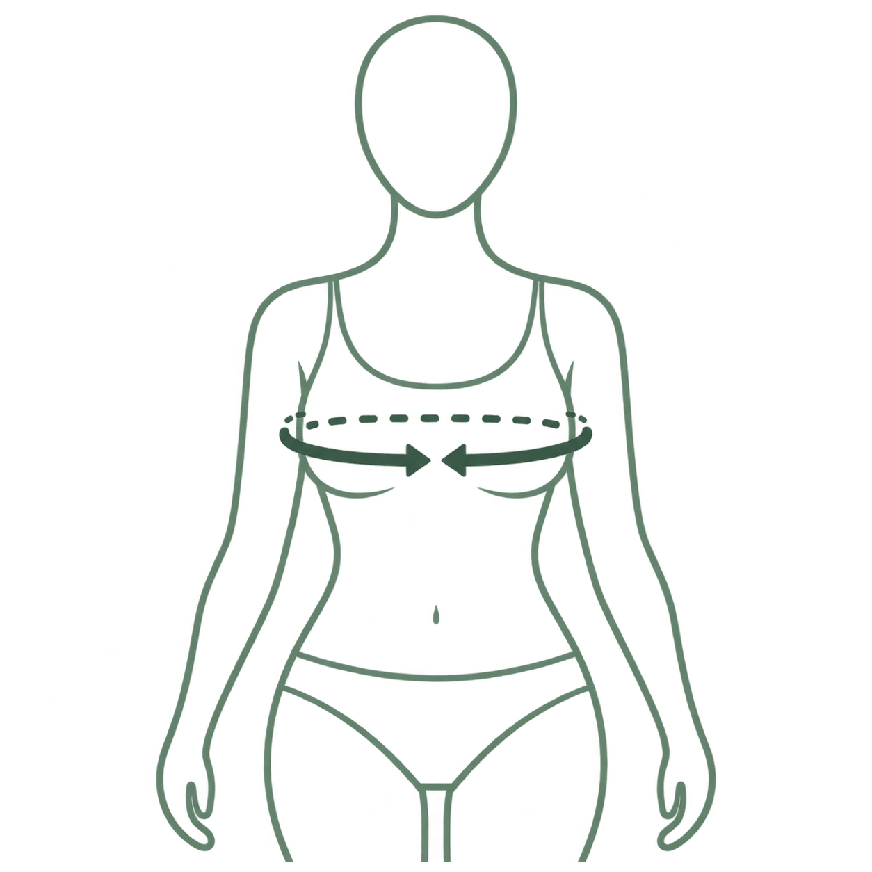 Illustration: how to measure bust circumference