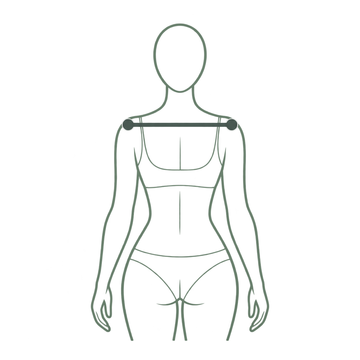 Illustration: how to measure shoulder width
